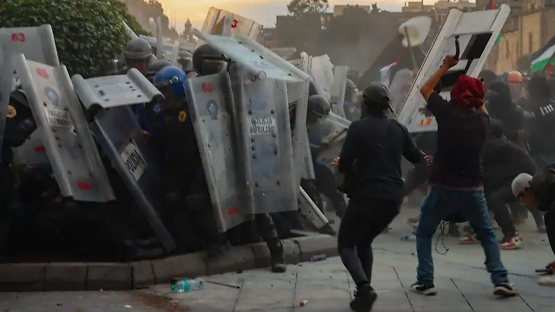 Enfrentamientos marcha 2 de octubre